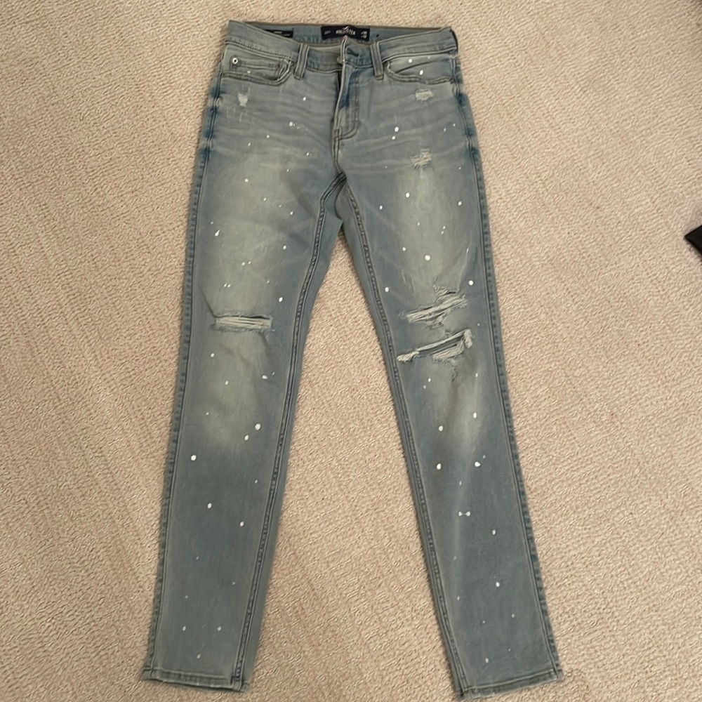 Mens Hollister Distressed Skinny Jean Size 30x32